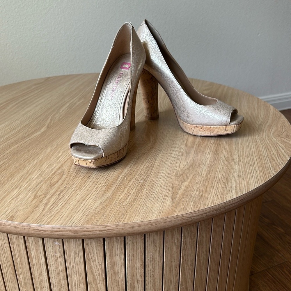Elaine Turner Gold Heels